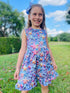 Girls Lavender Starfish Dress with Matching Bow - Bowtism